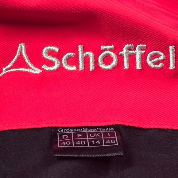 Schöffel Womens Size 10 Red Puffer Down Jacket With Hood - Picture 5 of 11